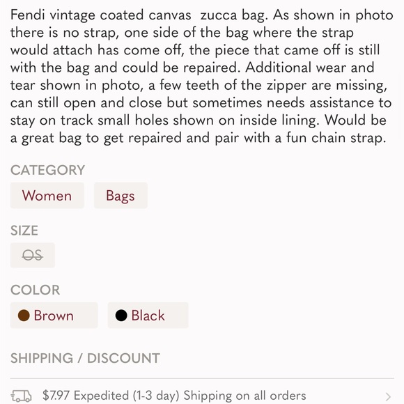 Fendi Vintage Zucca Bag - Picture 6 of 6